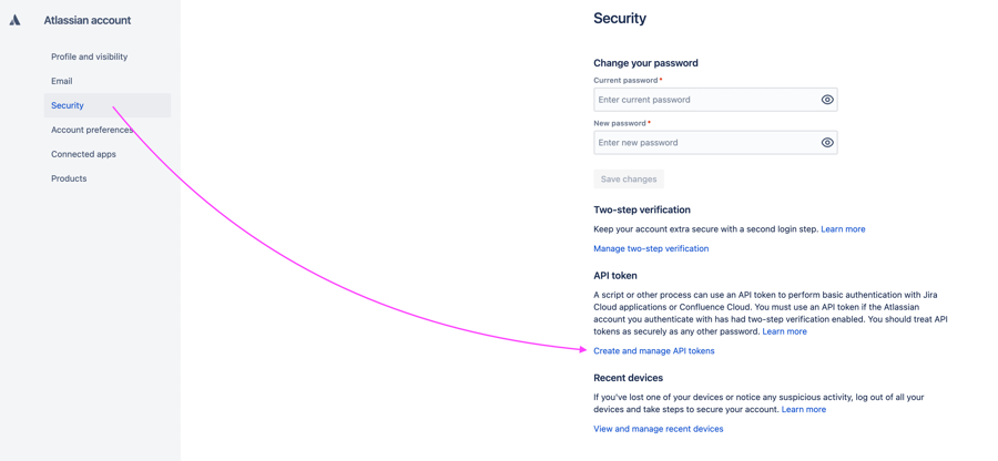Create and manage API tokens