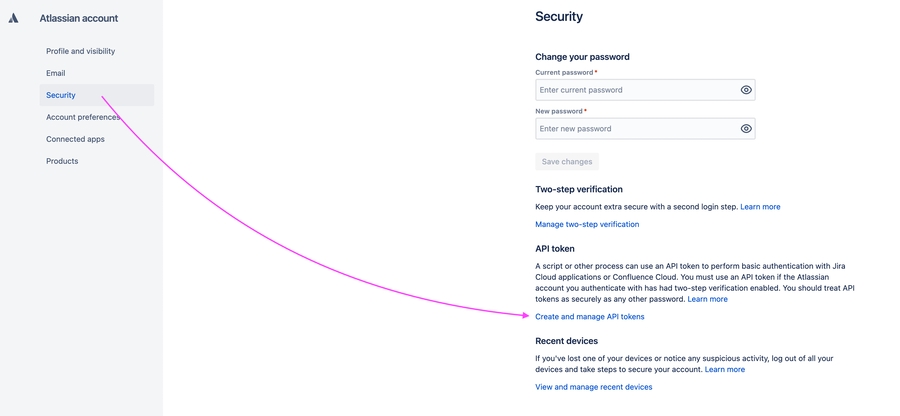 Create and manage API tokens