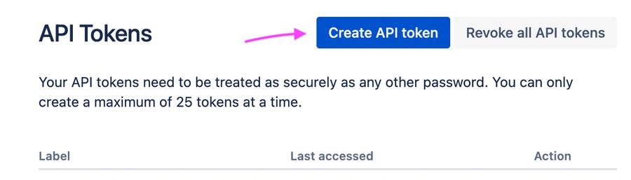 Create API token